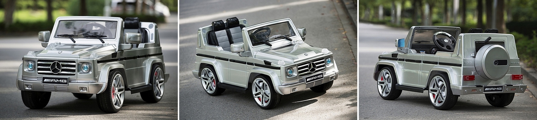 Электромобиль DMD-G55 Mercedes-Benz AMG NEW Version 12V R/C silver с резиновыми колесами  